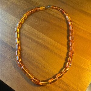 Vintage Amber Beaded Necklace
